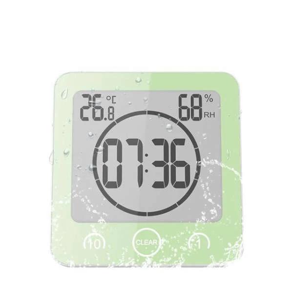 Digitale badkamerklok met timer en thermometer