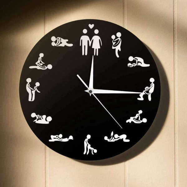 Klassieke Kamasutra wandklok voor slaapkamer