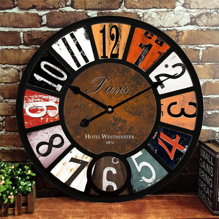 Grote vintage wandklok 60 cm