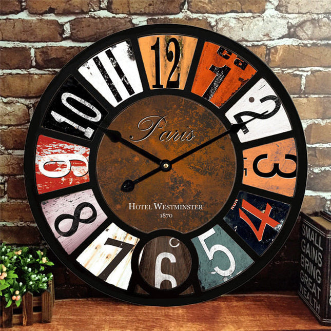 Grote vintage wandklok 60 cm