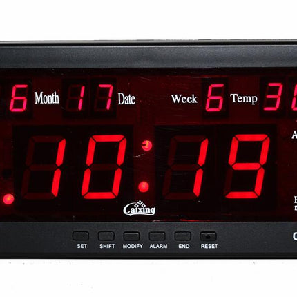 Digitale tafelklok met datum en temperatuur