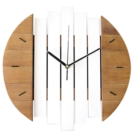 Moderne abstracte wandklok van hout