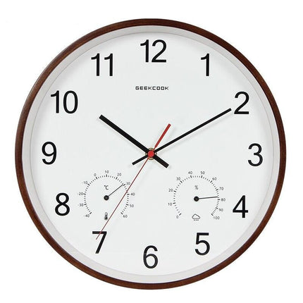 Wandklok met thermometer en hygrometer