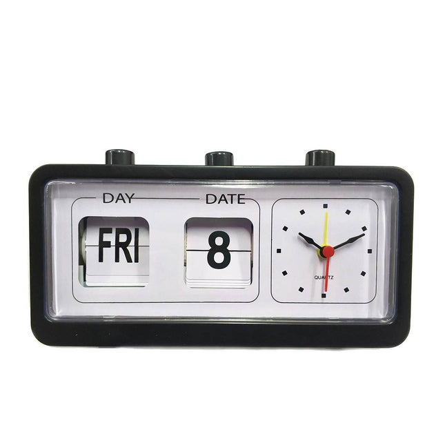 Flipklok met dag en datum kalender
