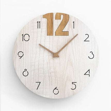 Scandinavische houten wandklok modern design