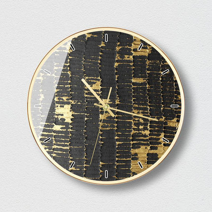 Luxe Wandklok Goud met Honingraatpatroon