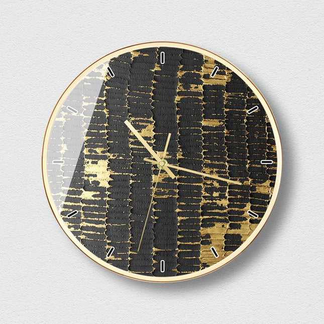 Luxe Wandklok Goud met Honingraatpatroon