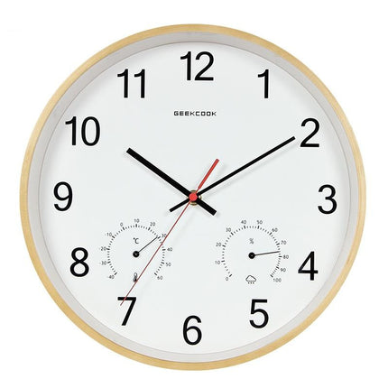 Wandklok met thermometer en hygrometer