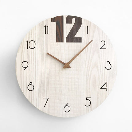 Scandinavische houten wandklok modern design