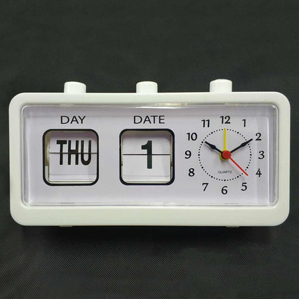 Flipklok met dag en datum kalender