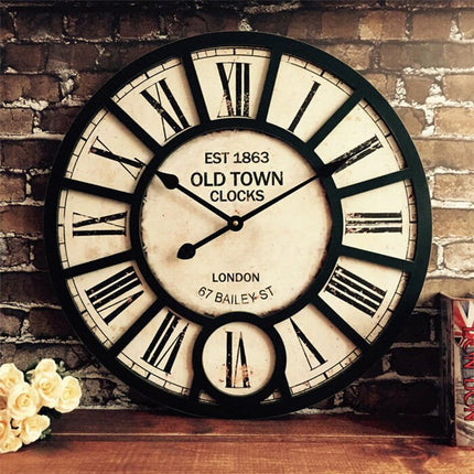 Grote vintage wandklok 60 cm