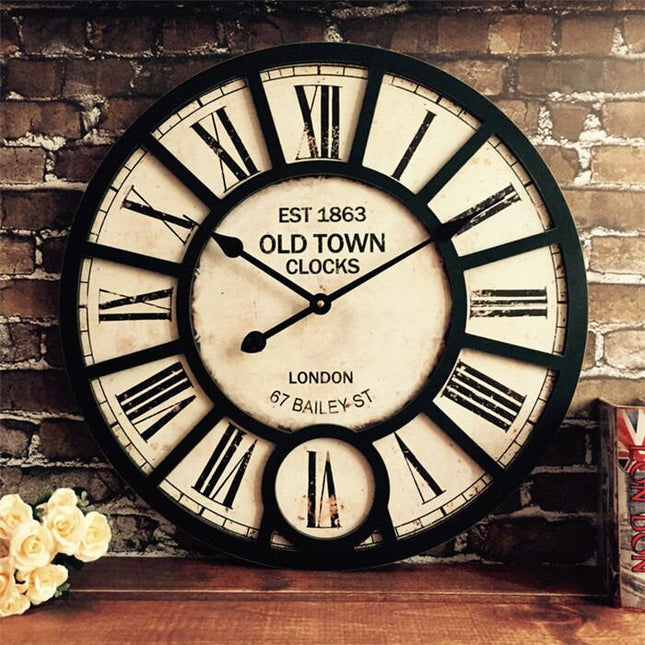 Grote vintage wandklok 60 cm