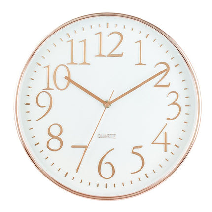 Scandinavische quartz klok met marmerlook