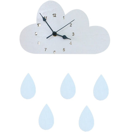 Scandinavische wandklok wolk voor kinderkamer