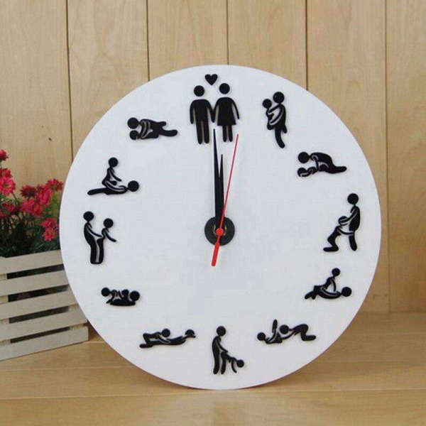 Klassieke Kamasutra wandklok voor slaapkamer