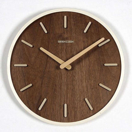 Japanse minimalistische houten wandklok