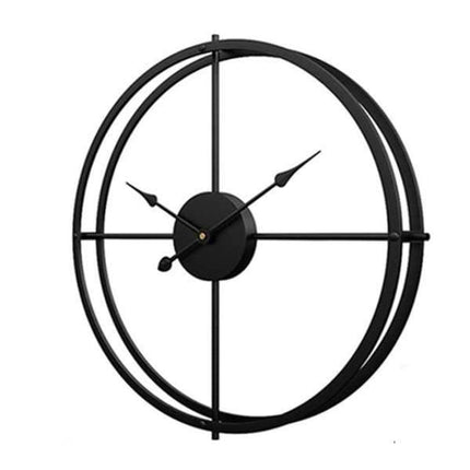 Zwarte Scandinavische metalen wandklok