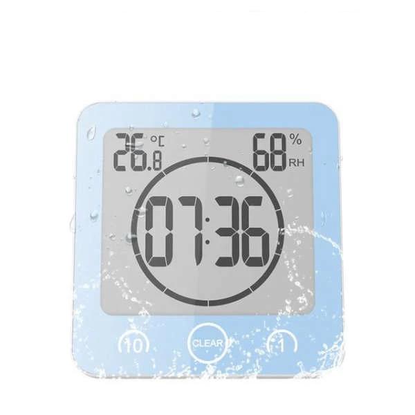 Digitale badkamerklok met timer en thermometer