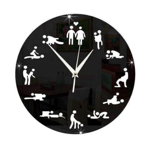 Kamasutra spiegel wandklok modern design