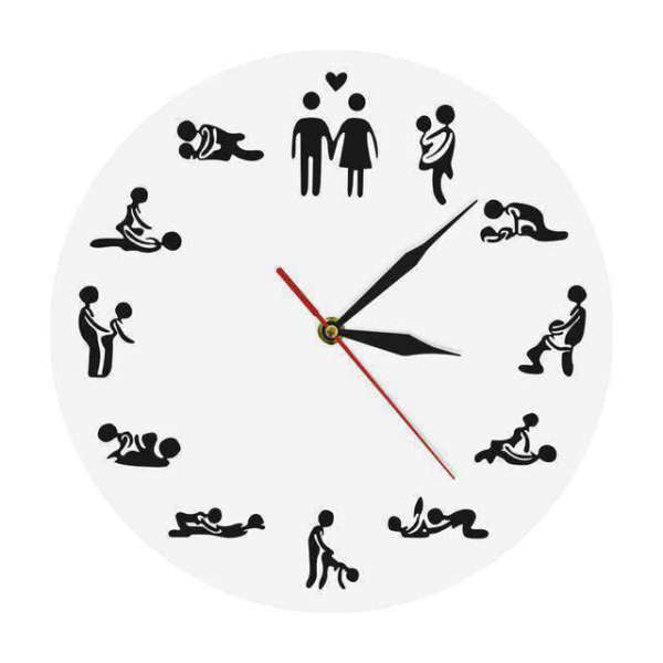 Klassieke Kamasutra wandklok voor slaapkamer
