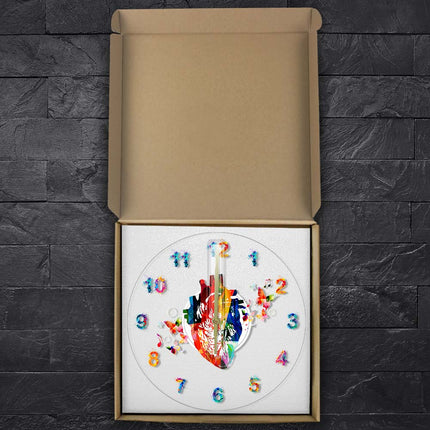 Moderne acryl wandklok anatomisch hart