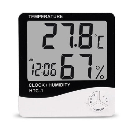 Digitale wekker met thermometer en hygrometer