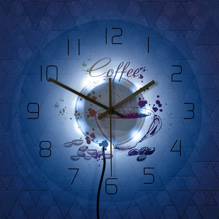 Decoratieve wandklok voor koffieliefhebbers