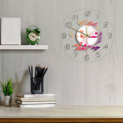 Decoratieve wandklok voor koffieliefhebbers