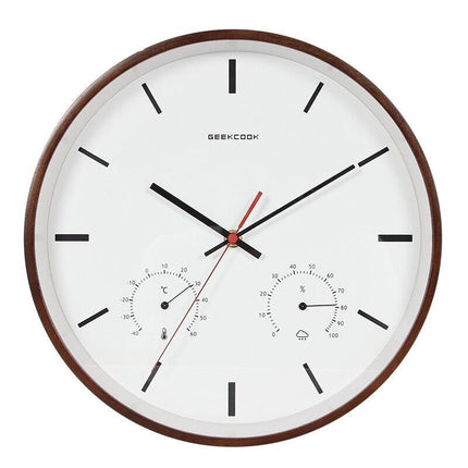 Wandklok met thermometer en hygrometer