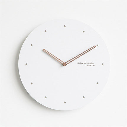 Witte minimalistische wandklok Scandinavisch design