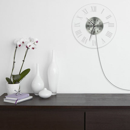 Wandklok Romeinse cijfers met led verlichting