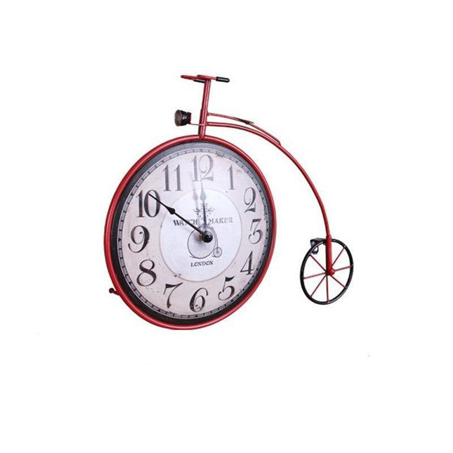 Vintage wandklok in fiets vorm