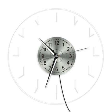 Minimalistische wandklok met led achtergrondverlichting