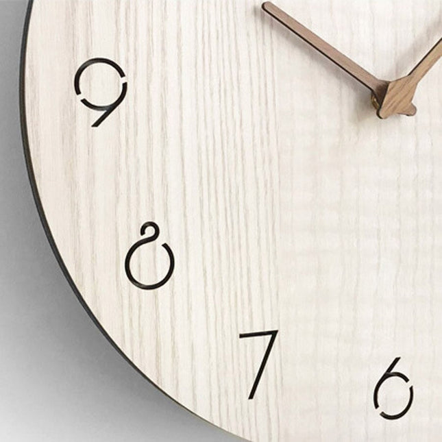 Scandinavische houten wandklok modern design