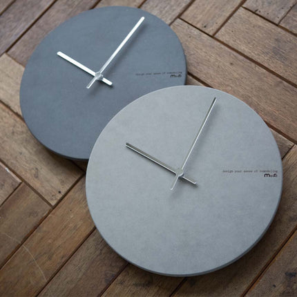 Scandinavische Wandklok Antraciet Betonlook