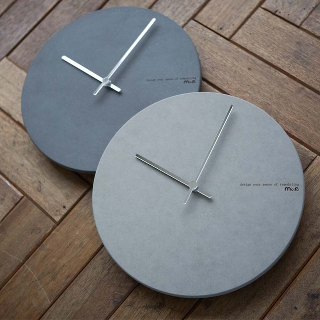 Scandinavische Wandklok Antraciet Betonlook