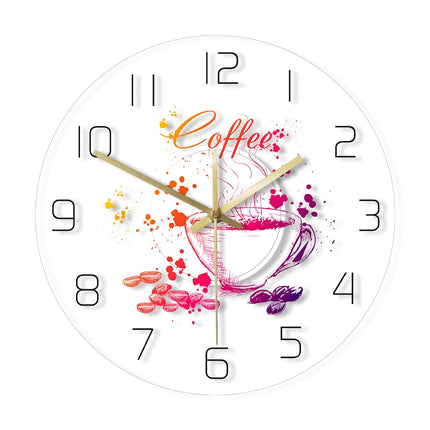 Decoratieve wandklok voor koffieliefhebbers