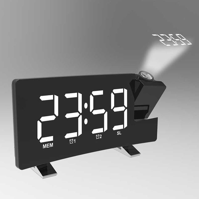 Digitale LED bureauklok met projector
