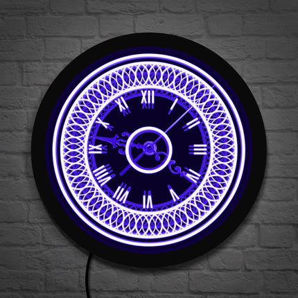 Decoratieve led wandklok met verlichting