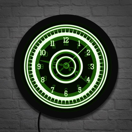 Moderne lichtgevende klok voor slaapkamer