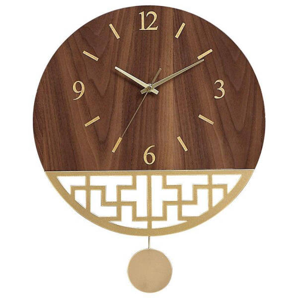 Houten wandklok Japans design met slinger