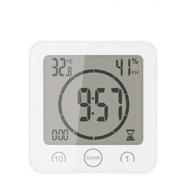 Digitale badkamerklok met timer en thermometer