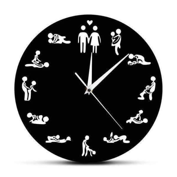 Klassieke Kamasutra wandklok voor slaapkamer