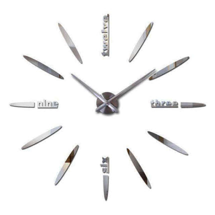 Moderne sticker wandklok met letters