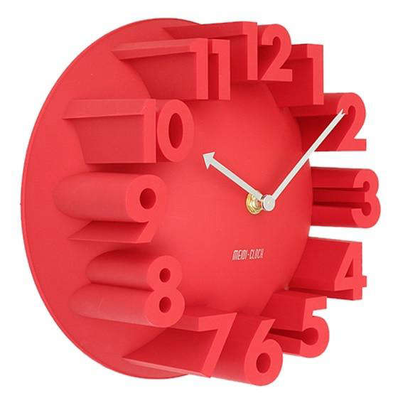 Moderne design wandklok met 3D-cijfers