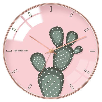 Design Wandklok Hout met Geel