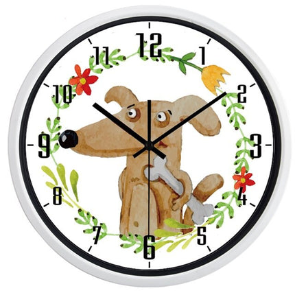 Grappige kinderklok met cartoon mopshond