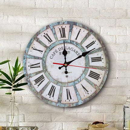 Originele houten wandklok met uilen