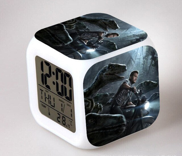 Kubus wekker met Jurassic Park thema