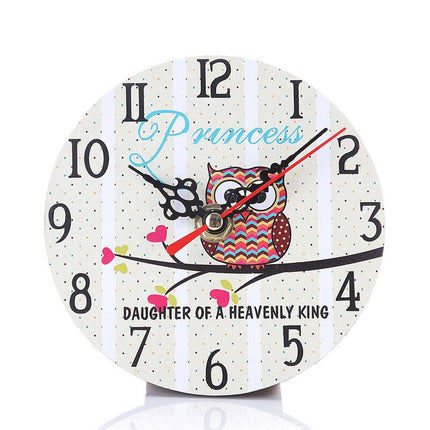 Leuke kinderklok met uil op tractor